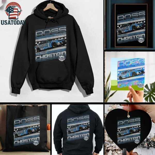 Ross Chastain Trackhouse Racing Team Collection Busch Light Car T Shirt