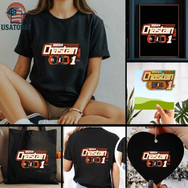 Ross Chastain Trackhouse Racing Team Collection Kubota Car T Shirt