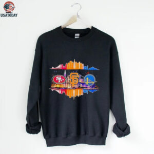 San Francisco 49ers San Francisco Giants Golden State Warriors Skyline City Logo shirt