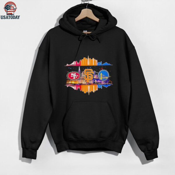 San Francisco 49ers San Francisco Giants Golden State Warriors Skyline City Logo shirt