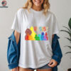 Save P.B.S Resist Rainbow Character Graphic Shirt