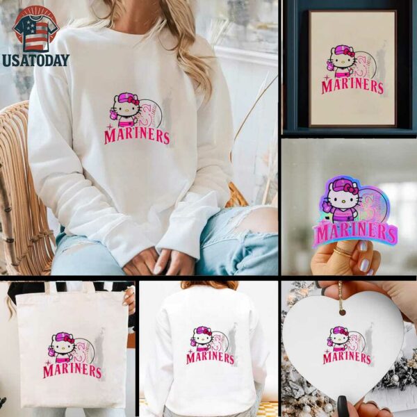 Seattle Mariners Hello Kitty 2025 Baseball shirt