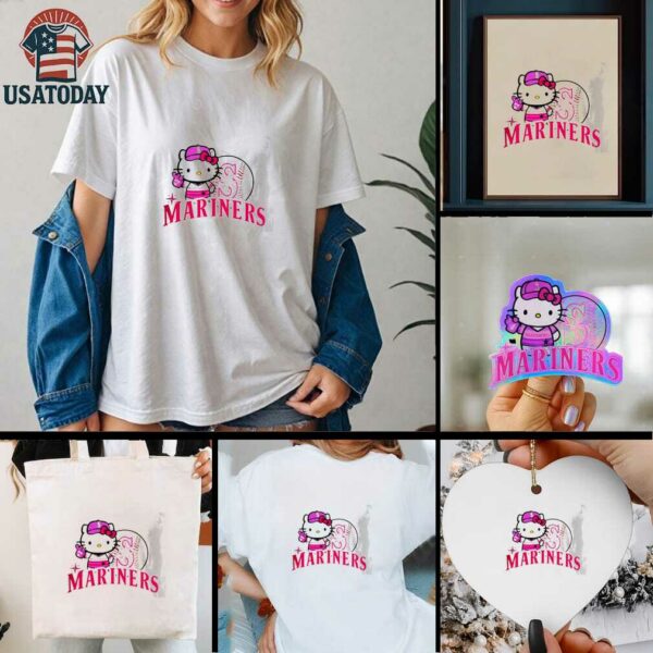 Seattle Mariners Hello Kitty 2025 Baseball shirt