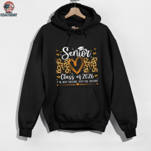 Senior Mom Class Of 2026 Leopard Graduation Back To School Pullover Shirt