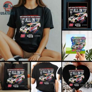 Shane van Gisbergen Checkered Flag Sports Black 2025 NASCAR Cup Series Playoffs WeatherTech All In T Shirt