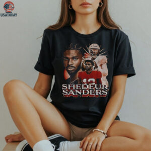 Shedeur Sanders 2 Cleveland Browns Football NFL cartoon signature shirt