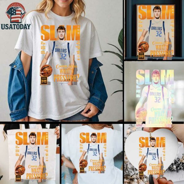 Slam 258 Orange Metal Cover Poster Cooper Flagg Dallas Mavericks What’s Pressure NBA shirt