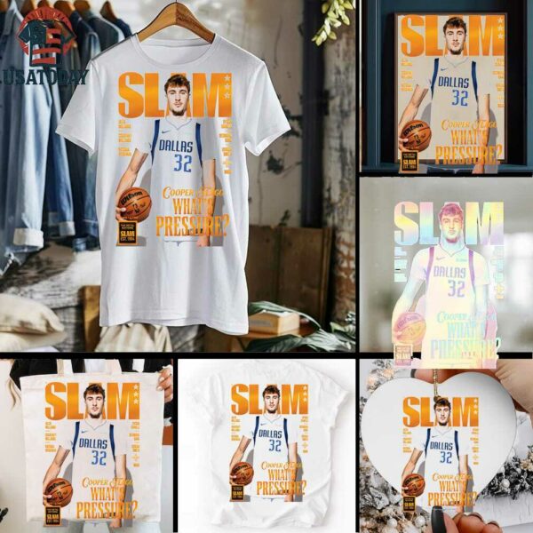 Slam 258 Orange Metal Cover Poster Cooper Flagg Dallas Mavericks What’s Pressure NBA shirt