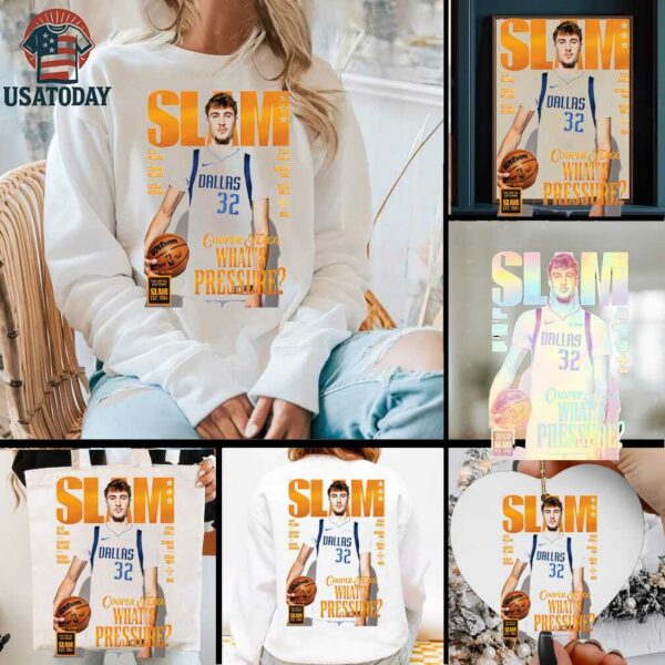 Slam 258 Orange Metal Cover Poster Cooper Flagg Dallas Mavericks What’s Pressure NBA shirt