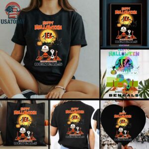 Snoopy And Charlie Brown X Cincinnati Bengals Happy Halloween T Shirt
