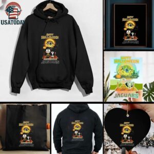 Snoopy And Charlie Brown X Jacksonville Jaguars Happy Halloween T Shirt