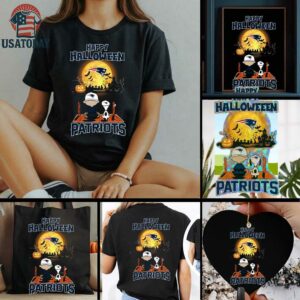 Snoopy And Charlie Brown X New England Patriots Happy Halloween T Shirt