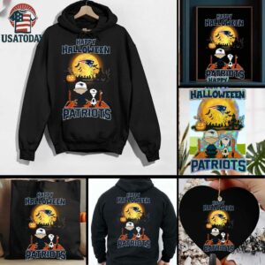 Snoopy And Charlie Brown X New England Patriots Happy Halloween T Shirt