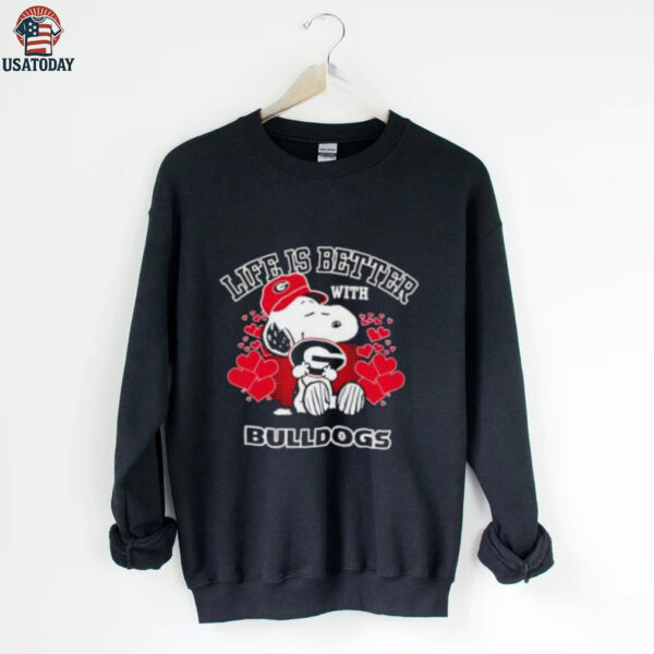 Snoopy Life Is Better With Georgia Bulldogs shirt