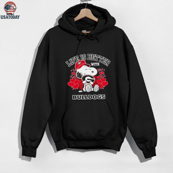 Snoopy Life Is Better With Georgia Bulldogs shirt