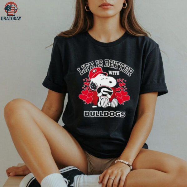 Snoopy Life Is Better With Georgia Bulldogs shirt