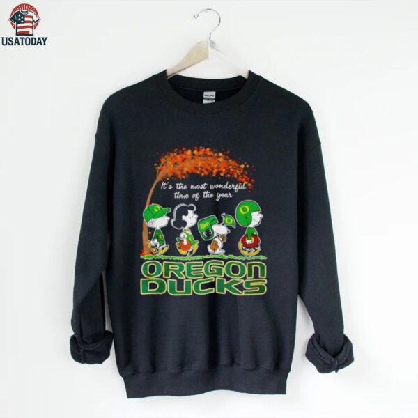 Snoopy and Friends it’s the most wonderful time of the year Oregon Duck shirt