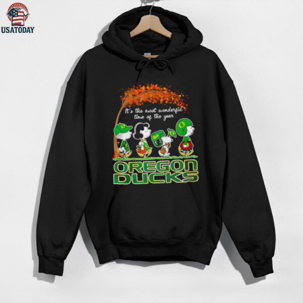 Snoopy and Friends it’s the most wonderful time of the year Oregon Duck shirt