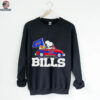 Snoopy driving car Buffalo Bills football shirt