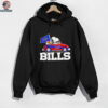 Snoopy driving car Buffalo Bills football shirt