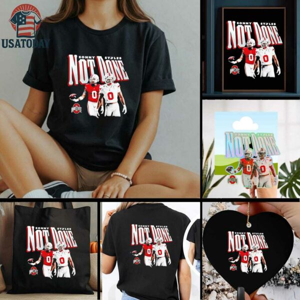 Sonny Styles illustrated not done Ohio State football shirt