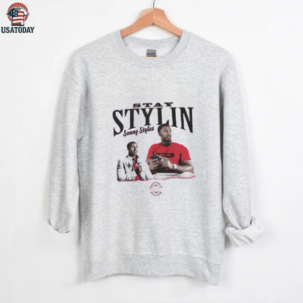 Sonny Styles portrait stay stylin Ohio State shirt