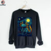 Starry Night Axolotl Van Gogh Style Cute Amphibian Art Shirt