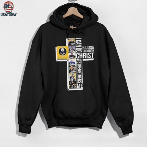 Steelers 6 Time Super Bowl Champions I can do all things through Christ who strengthens me signatures shirt