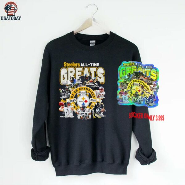 Steelers all time greats 1933 2025 6x SB champions shirt