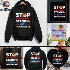 Strong fist resist stop the cruelty stand with immigrants shirt