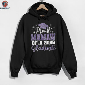 Super Proud Mamaw Of 2026 Graduate Senior Graduation Family Shirt