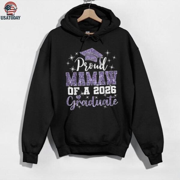 Super Proud Mamaw Of 2026 Graduate Senior Graduation Family Shirt