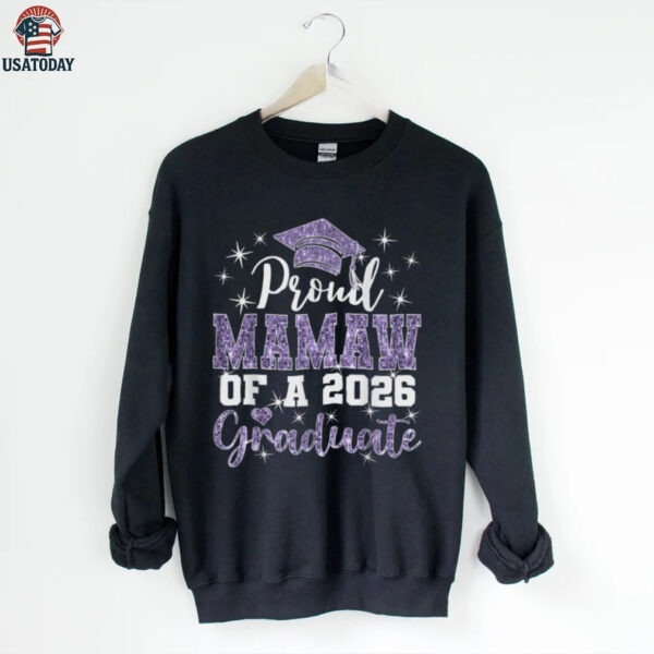 Super Proud Mamaw Of 2026 Graduate Senior Graduation Family Shirt