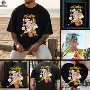 Tasmania Taz Devil POFx156 Silence Pittsburgh Steelers Looney Tunes T shirts