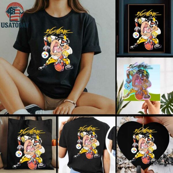 Tasmania Taz Devil POFx156 Silence Pittsburgh Steelers Looney Tunes T shirts
