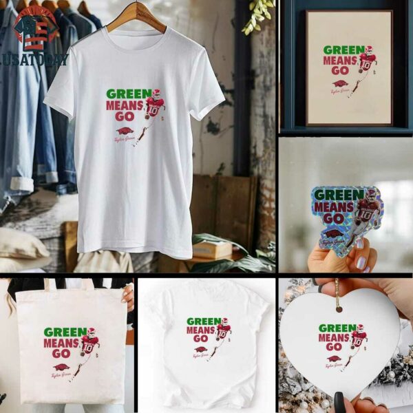 Taylen Green Means Go Arkansas Razorbacks Illustrated shirt