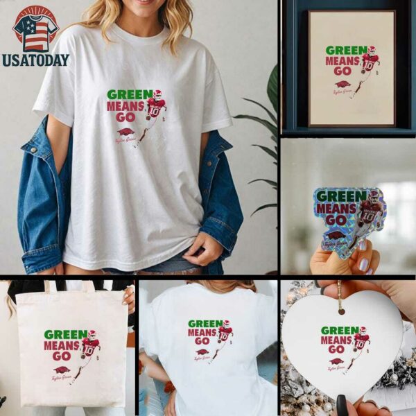 Taylen Green Means Go Arkansas Razorbacks Illustrated shirt