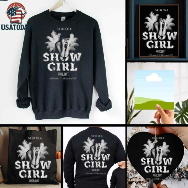 Taylor Swift The Life Of A Showgirl Album Retro T shirt