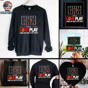 Taylor and Travis engaged it’s a love play game day meets pop night shirt