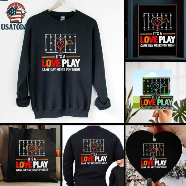Taylor and Travis engaged it’s a love play game day meets pop night shirt