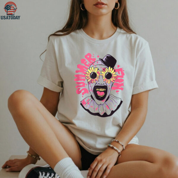 Terrifier Summer Fun Sunglasses Art The Clown Horror Movie Shirt