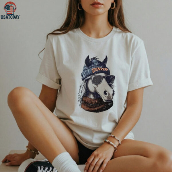 The Denver Broncos football mascot shirt
