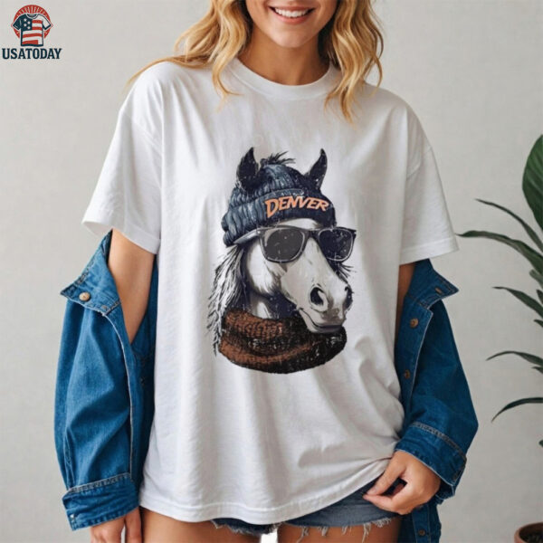 The Denver Broncos football mascot shirt
