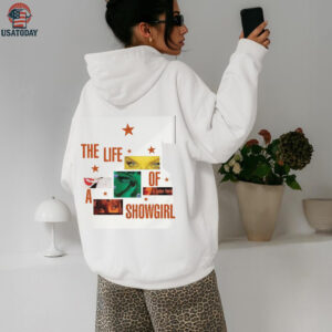 The Life of a Showgirl Glitter Text Swiftie T Shirt
