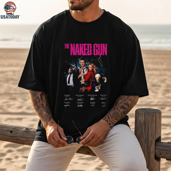 The Naked Gun movie signatures poster shirt