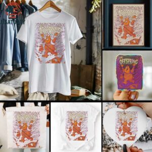 The Offspring Supercharged Worldwide 2025 Tour Poster For Ridgedale Missouri At Thunder Ridge Nature Arena On August 2025 The Punk Bear T Shirt