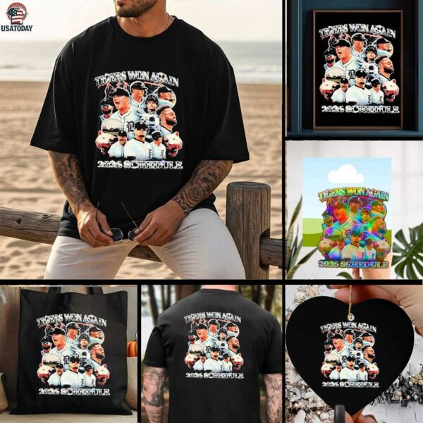 Tigers Won Again 2026 Baseball Player Lighting T Shirts
