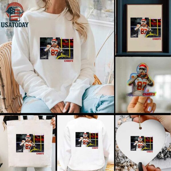 Travis Kelce Kansas City Chiefs heart hand signature shirt