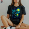 Trex Dinosaur Dino Van Gogh Style Starry Night Shirt