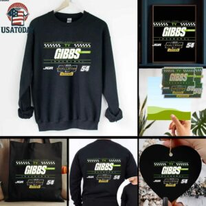 Ty Gibbs Checkered Flag Sports Black 2025 NASCAR Cup Series In Season Challenge Winner T Shirt